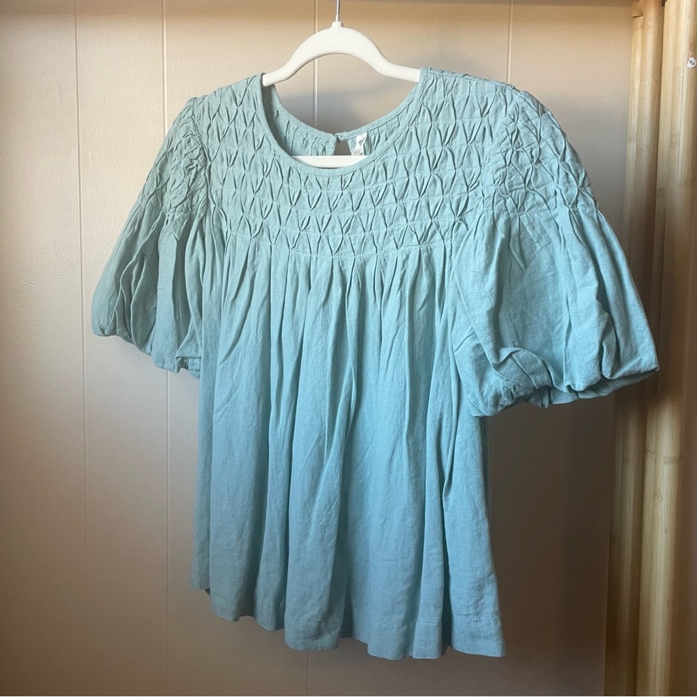 Anthropologie Puff Sleeve Top